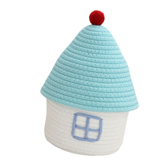 Elegant Charm Cotton House Shape Storage Box for Organizing Snacks Cosmetics and More Daily Use Items Storage Solution