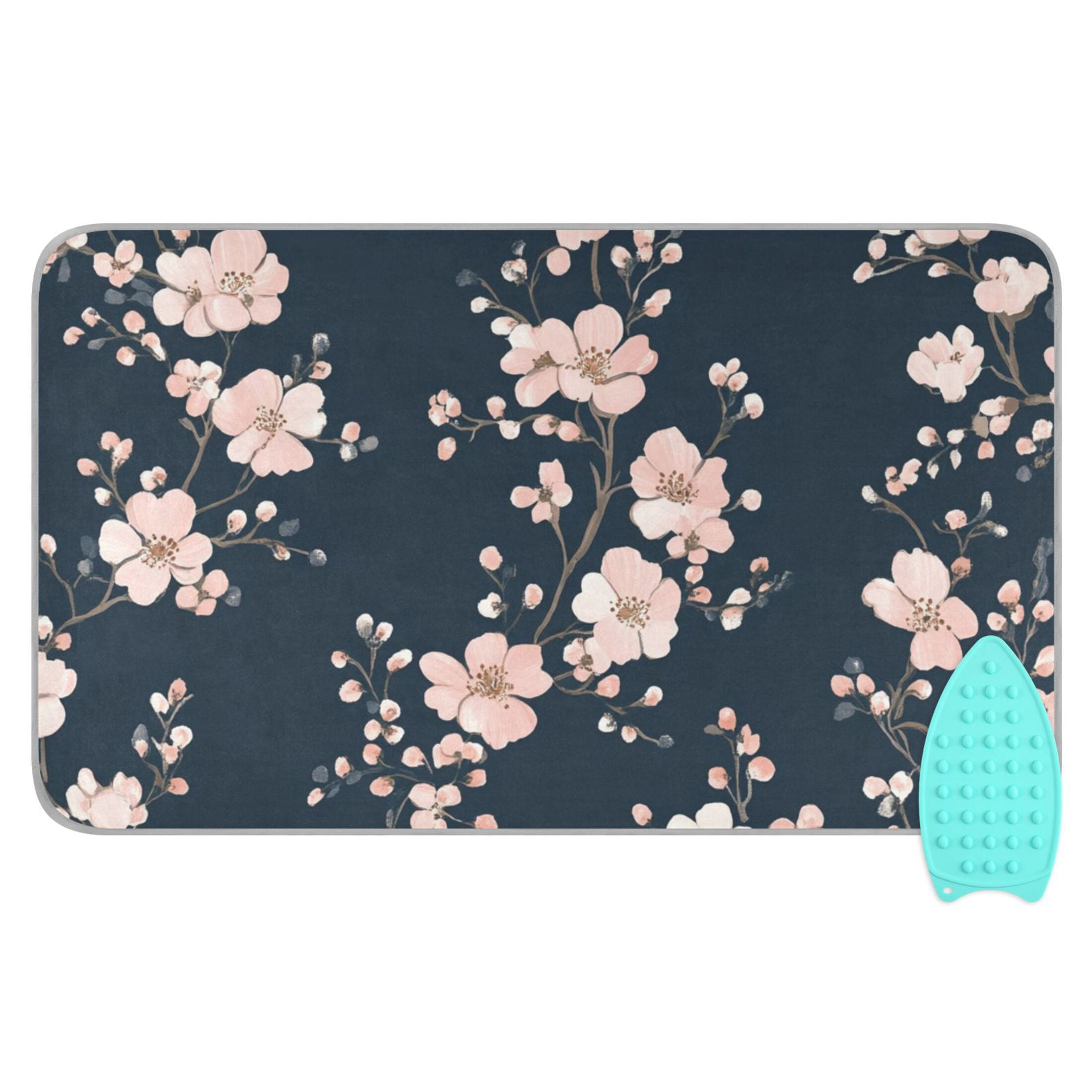 Elegant Cherry Blossom Flowers Ironing Mat Blanket Portable Travel Ironing Pad Heat Resistant Pad 47.2" x 27.6”