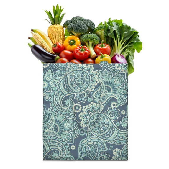Elegant Chic Tote – Abstract Paisley Ornament, Colorful Bohemian Canvas Bag
