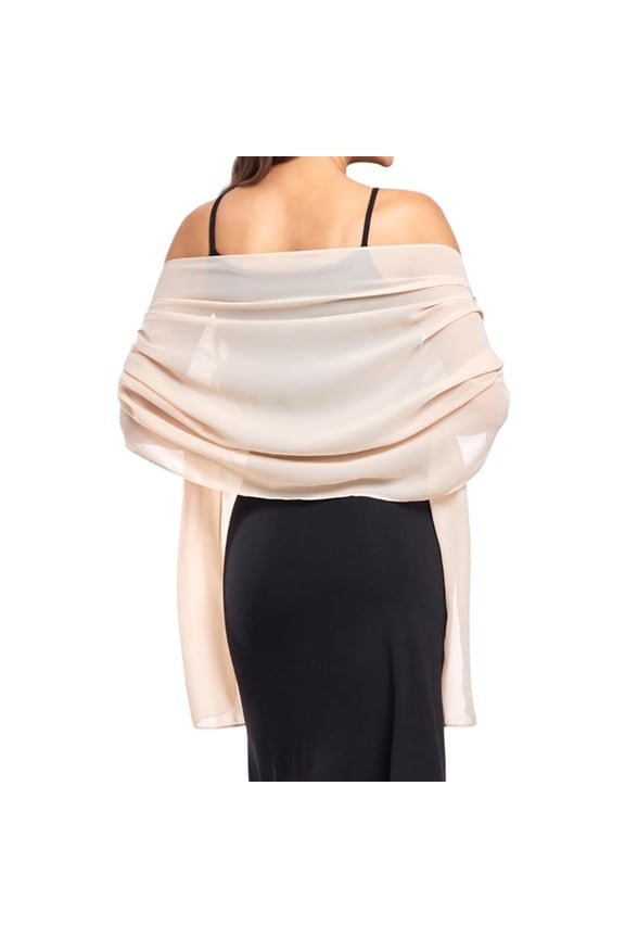 Elegant Chiffon Evening Shawl Wedding Formal Occasion Bridal Accessory