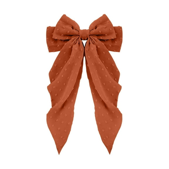 Elegant Chiffon Hair Barrettes Large Bow Clip for Women Polka Spring Hair Accessories - for Updos and Everyday Styles