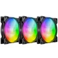 thumbnail image 1 of Elegant Choice for PC Case Fans 120mm RGB, Quiet Cooling, Black, 3 Pack, 1 of 10