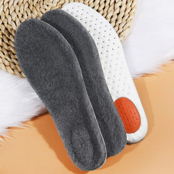 Elegant Choise 1/2 Pairs Moisture Wicking Winter Insoles - Plush Thermal Comfort for Men & Women