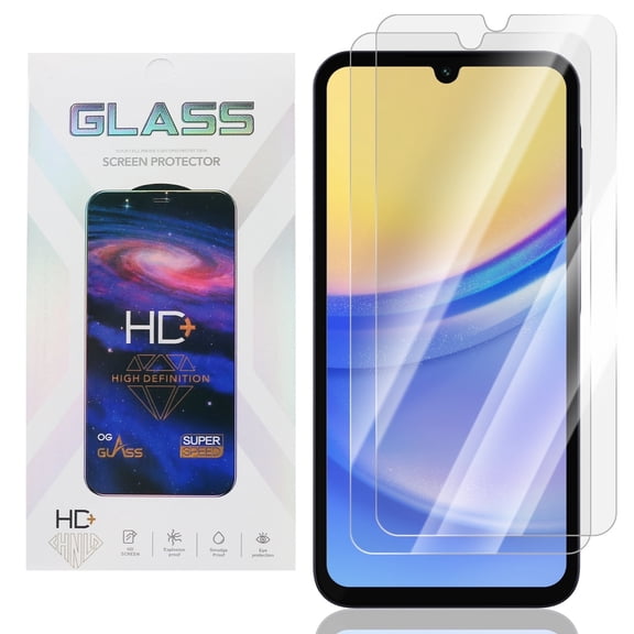 Elegant Choise 1/2Pcs Screen Protector Tempered Glass for Samsung Galaxy A17 5G, Clear