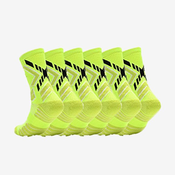 Elegant Choise 1-3 Pairs Athletic Cushioned Crew Socks, Athletic Running Socks Wicking One-size