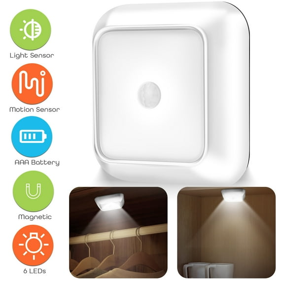 Elegant Choise 1 Pack Automatic Wireless Stick On Anywhere Under Cabinet Lighting With Remote,Auto Motion Sensor Stair Step Lamp for Kitchen,Hallway,Cabinet,Closet,Stairs