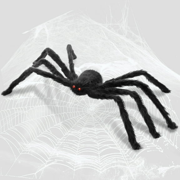Elegant Choise 2.95ft Halloween Spider Giant Decoration for Indoor Outdoor House Decor, Black