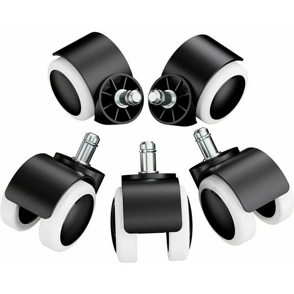 Elegant Choise 2" Office Chair Casters - Universal Swivel Wheels Replacement Set - Quiet Roll & Floor Safe for Hardwood/Tile