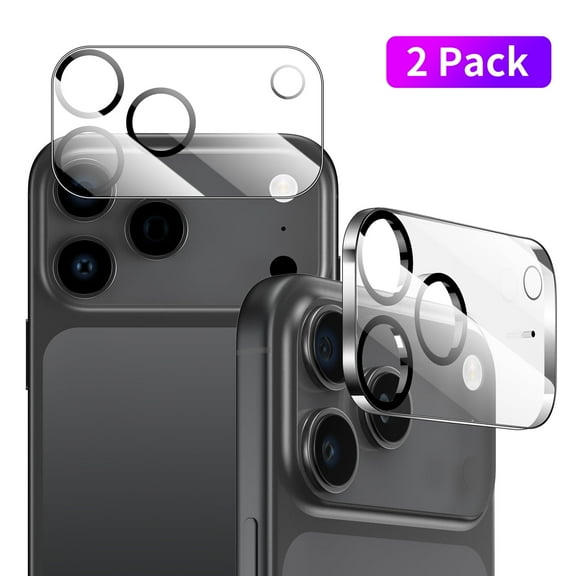 Liwarace 2Pcs Camera Lens Protector Tempered Glass for iPhone 17 Pro Max/17 Pro/17 Air/17, Clear