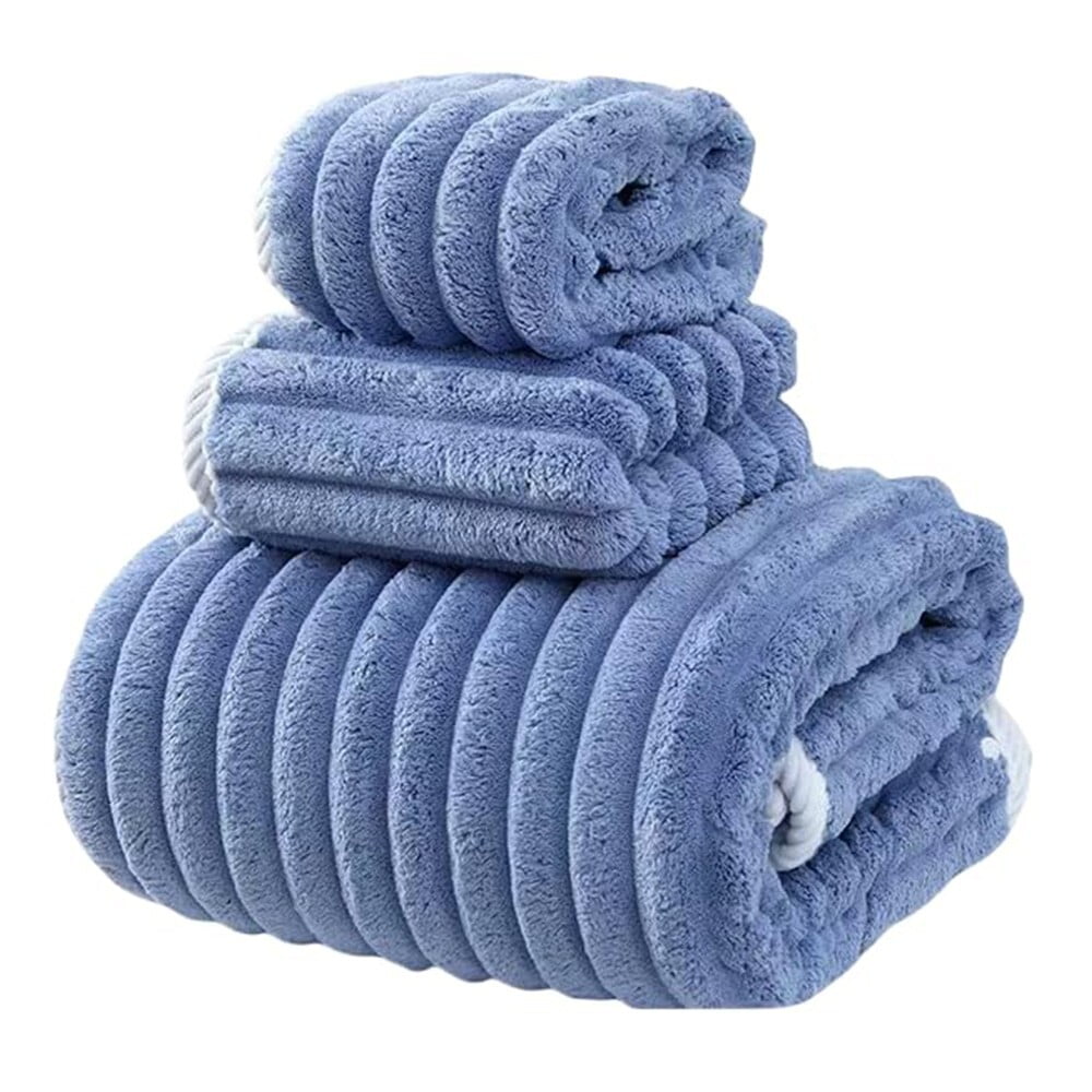 Elegant Choise 3/9 Pieces Candy Fleece Towel Set - Ultra Soft Bath, Hand & Face Towels in 4 Colors | Quick-Dry & Luxurious