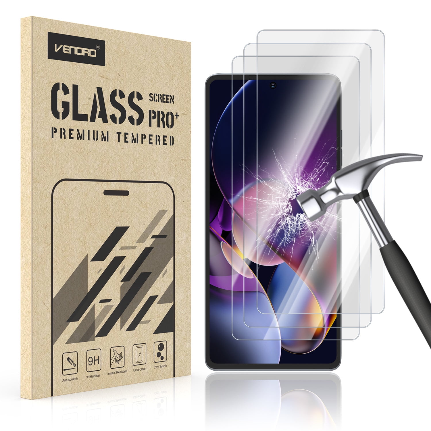Elegant Choise 3Pcs Screen Protector for Moto G Stylus 5G 2024 Tempered