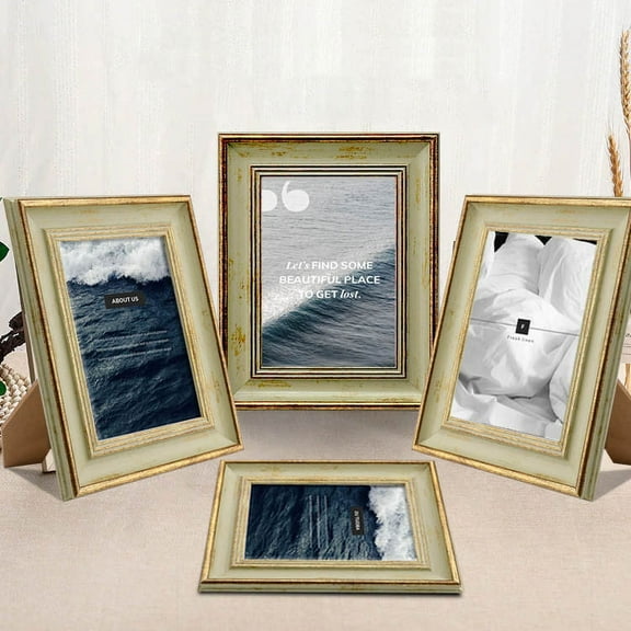 Elegant Choise 4"x6" Picture Frame Rustic Wood Pattern Photo Frame