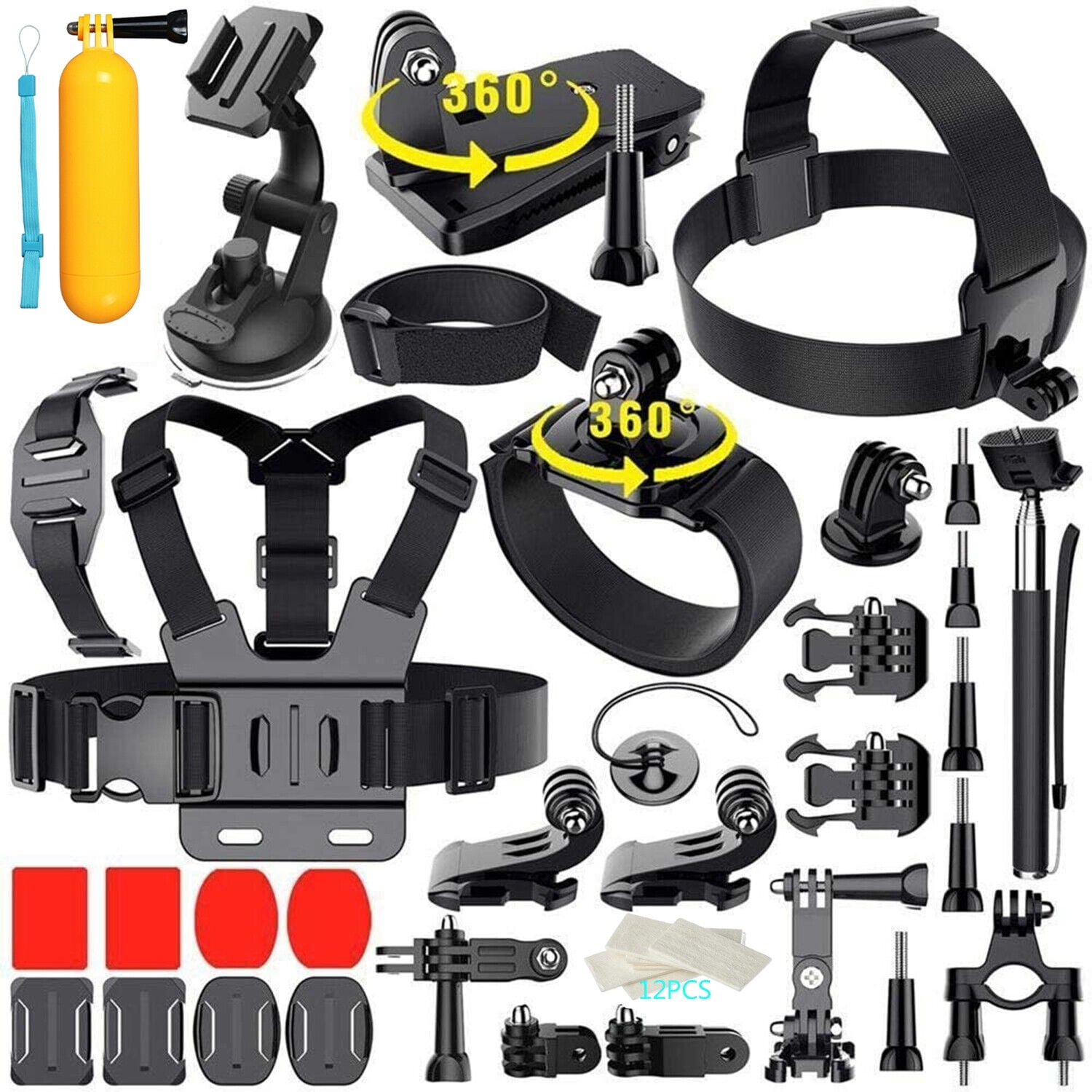 Elegant Choise 40-In-1 Action Camera Accessories Kit, Adjustable Chest ...