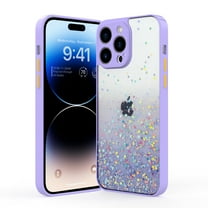 Elegant Choise Bling Phone Case for iPhone 14 Pro Max/14 Pro/14 Plus/14 Luxury Glitter Cover, Purple