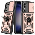 thumbnail image 1 of Elegant Choise Camera Lens Cover Phone Case with Ring Stand for Samsung Galaxy S23 Ultra/S23 Plus/S23, Rose Gold, 1 of 14