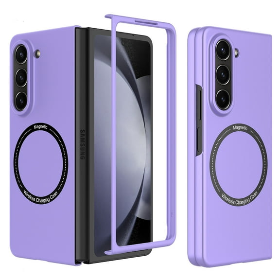 Elegant Choise Case for Samsung Galaxy Z Fold 5 5G Shockproof Magnetic Phone Cover, Purple