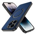thumbnail image 1 of Elegant Choise Case for iPhone 14 Pro Max/14 Pro/14 Plus/14 Mag safe Magnetic Leather Phone Cover, Blue, 1 of 4