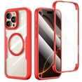 thumbnail image 1 of Elegant Choise Case with Built-in Screen Protector for iPhone 16 Pro Max/16 Pro/16 Plus/16 Full Coverage Phone Cover, Red, 1 of 14