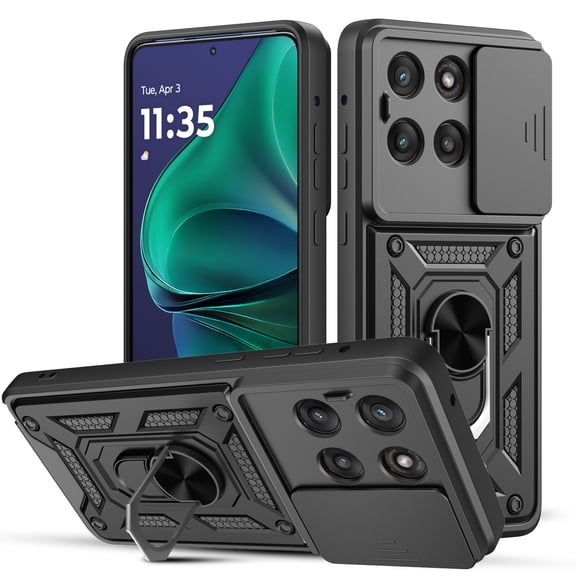 Elegant Choise Case with Slide Camera Lens Cover and Stand for Moto G Stylus 5G 2025