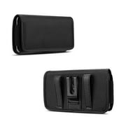 Elegant Choise Cell Phone Holster Case with Belt Clip and Card Holder Leather Pouch for Men, Horizontal