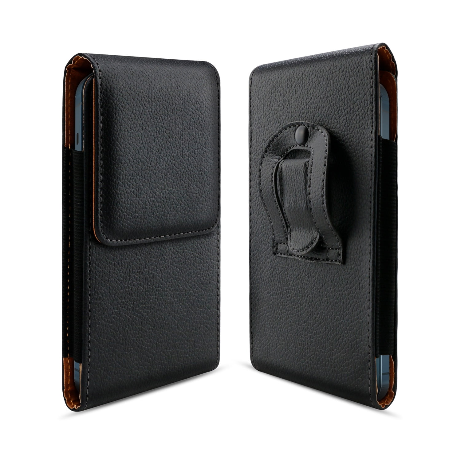 Elegant Choise Cell Phone Holster Holder Case with Belt Loop Leather Pouch for Men, Black