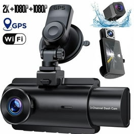 Crosstour Dash Cam,1080P Front and Rear 3”Car Security Camera,External GPS  Supported,Sony Sensor,128GB Max,Black 
