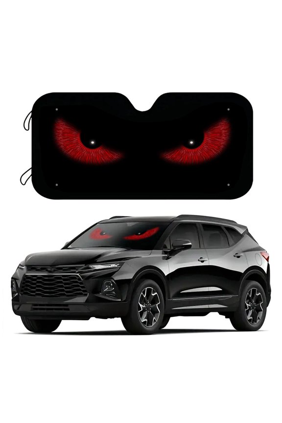 For Ford Mustang RED Eyes Car Front Windshield Sun Shade Shield UV Block Cover