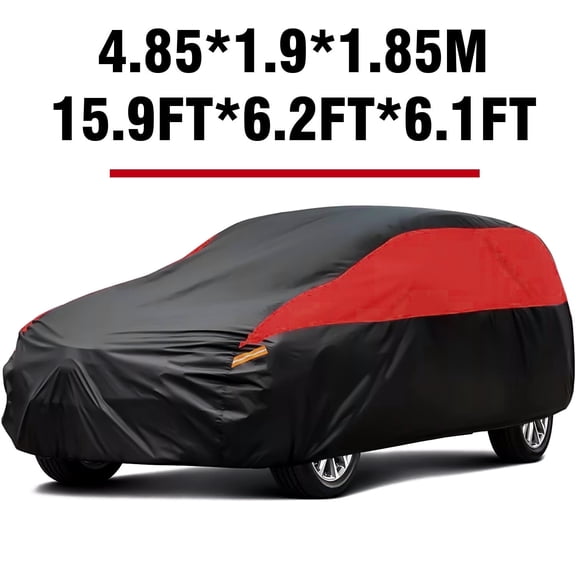 Elegant Choise For Nissan Rogue Full Car Cover Rain Snow UV Resistant Protection Reddish-black, 15.9*6.2*6.1ft