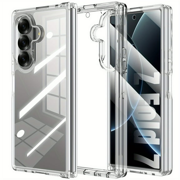 Elegant Choise For Samsung Galaxy Z Fold 7 2025 Clear Magnetic Shockproof Phone Case Slim Cover