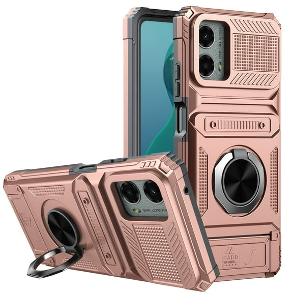 Elegant Choise Glitter Phone Case with Screen Protector for Moto G Stylus 5G 2023 Liquid Luxury Glitter Cover, Pink Green