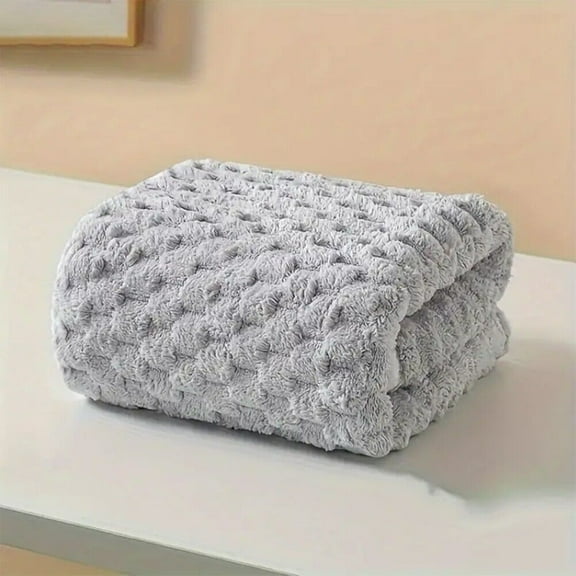 Elegant Choise Luxury Cloud-Patterned Coral Fleece Bath Towel - Ultra Soft, Quick-Dry & Highly Absorbent for Spa-Like Comfort at Home