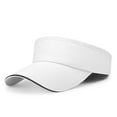 thumbnail image 1 of Elegant Choise Men Women Visor Sun Hat Adjustable Summer Golf Tennis Beach Cap Plain Colors, 1 of 18