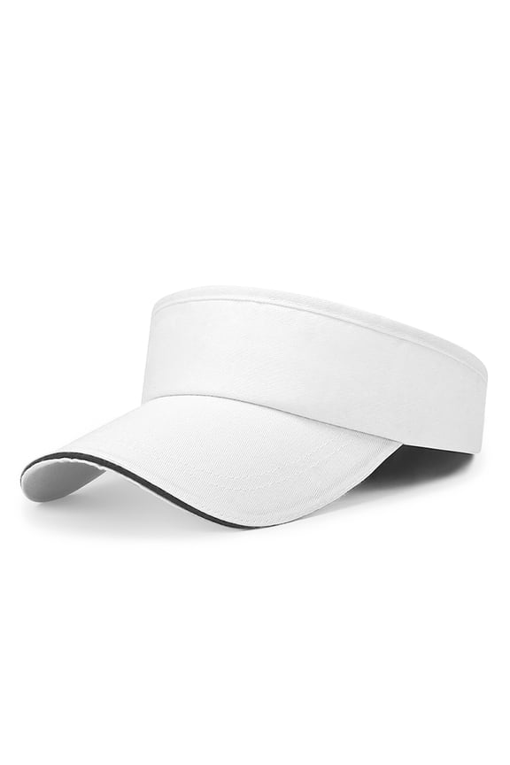 Men Women Visor Sun Hat Adjustable Summer Golf Tennis Beach Cap Plain Colors