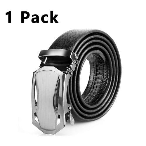 Elegant Choise Men's Causal Ratchet Belt - Adjustable Automatic Buckle (47"/120cm) No-Hole Design for Perfect Fit Every Time