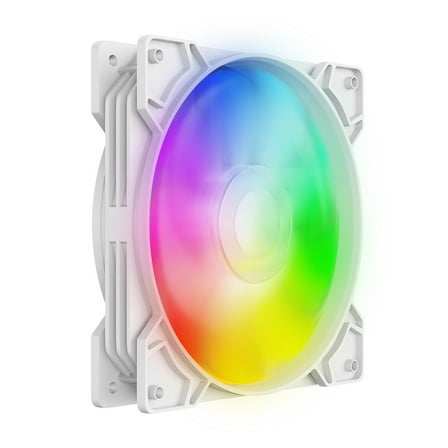 Elegant Choise PC Case Fans 120mm RGB Computer Fan Quiet Cooling, White