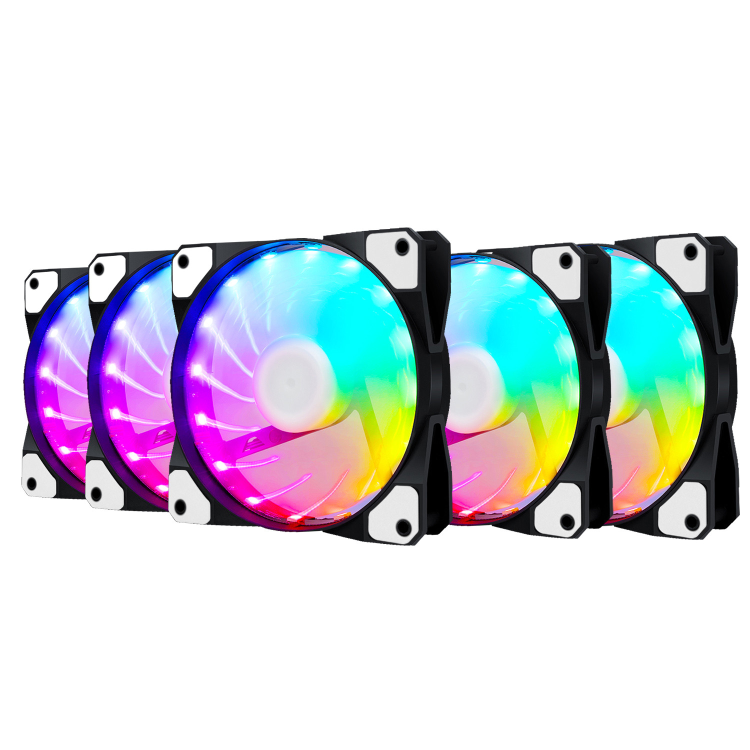 Elegant Choise PC Fans 120mm RGB Computer Case Fan Quiet Cooling