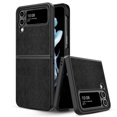 thumbnail image 1 of Elegant Choise Phone Case for Samsung Galaxy Z Flip 4 5G Leather Hybrid Hard Shockproof Cover, Black, 1 of 14