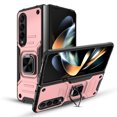 thumbnail image 1 of Elegant Choise Phone Case for Samsung Galaxy Z Fold 4 Shockproof Heavy Duty Protective Cover with Ring Stand, Pink, 1 of 11