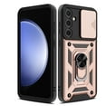 thumbnail image 1 of Elegant Choise Phone Case with Ring Stand and Slide Camera Lens for Samsung Galaxy S23 FE 5G, Rose Gold, 1 of 15