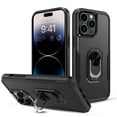 thumbnail image 1 of Elegant Choise Phone Case with Ring Stand for iPhone 14 Pro Max/14 Pro/14 Plus/14 Shockproof Armor Cover, Black, 1 of 15
