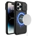 thumbnail image 1 of Elegant Choise Phone Case with Slide Camera Lens Magnetic Cover for iPhone 14 Pro Max/14 Pro/14 Plus/14, Black, 1 of 15