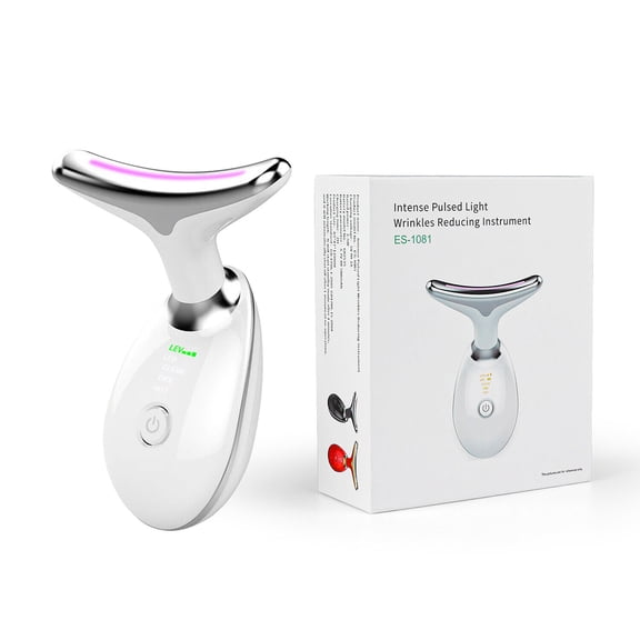 Elegant Choise Red-Light-Therapy-for-Face and Neck, Therapy Wand, Led Face Neck Massager White