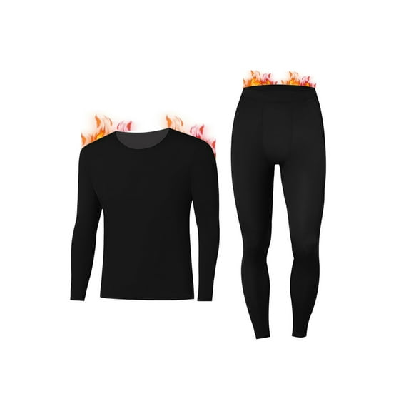 Elegant Choise Thermal Underwear for Men Long Johns Fleece Lined Base Layer Set Classic Style