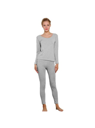 Buy online Grey Solid Thermal Wear Set from winter wear for Women