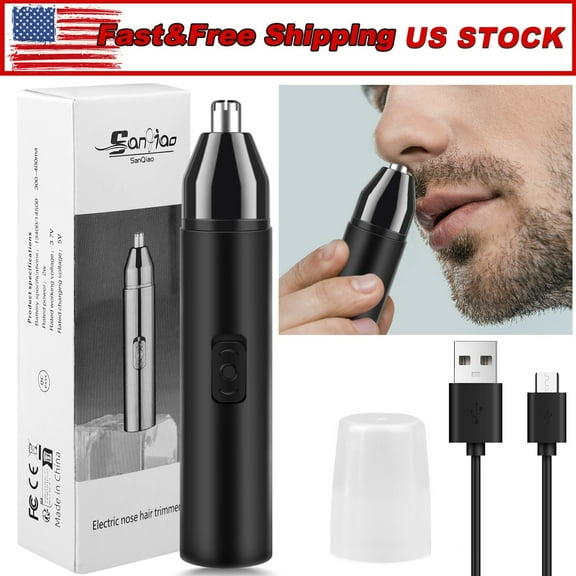 Elegant Choise USB Rechargeable Nose & Ear Hair Trimmer Electric Nose Hair  Removal Clipper