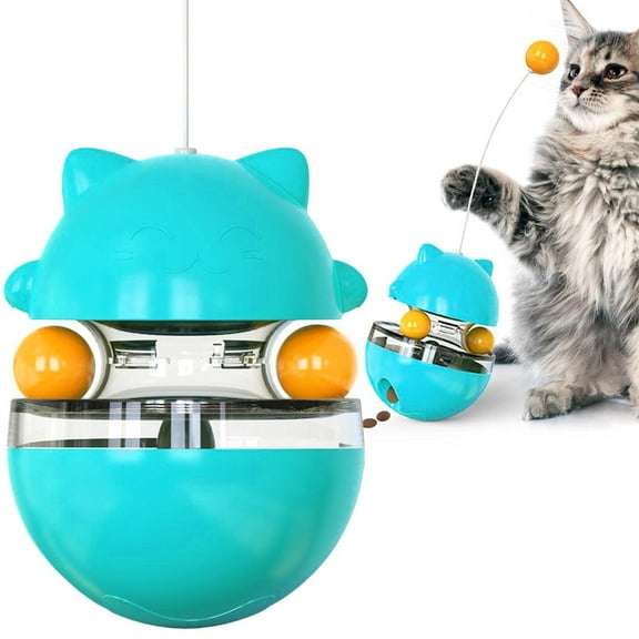 Elegant Choise Un-Toppleable Cat Toy Stick with Treat Feeder - Interactive Play & Reward Toy for Cats