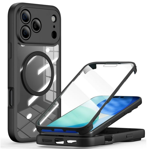 Elegant Choise for iPhone 17 Pro/17 Pro Max 360° Case Magnetic Full-Body Protection With Built-In Screen