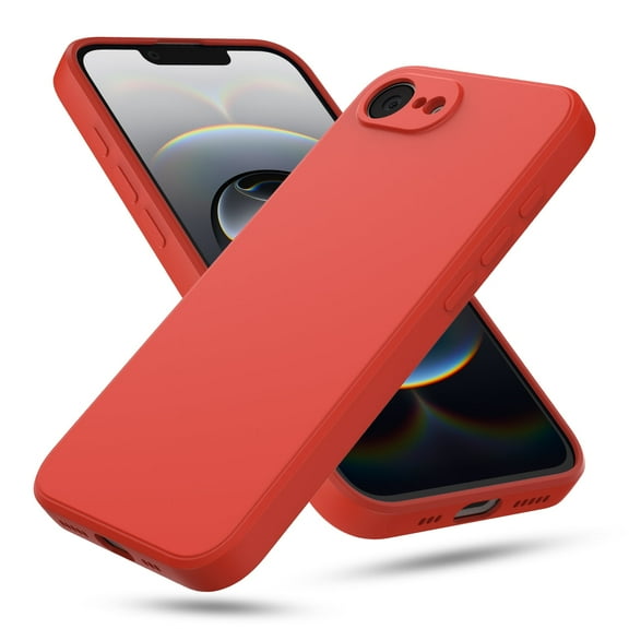 Elegant Choise iPhone 16e 2025 Silicone Case, Fine Hole Design for Ultimate Protection & Style，Red