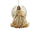 thumbnail image 1 of Elegant Christmas Angel Tree Topper with Burgundy Gown and Feathered Wings, 2D Acrylic Christmas Tree Hanging Decoration Perfect for Holiday Decoration, 1 of 4