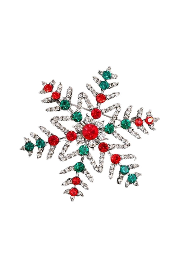 Elegant Christmas Brooch Pins Cloth Decorative Accessories Clothing Badge Brooches Badge Brooch for Turbans Bags Hats Sweaters Decoration Snowflake